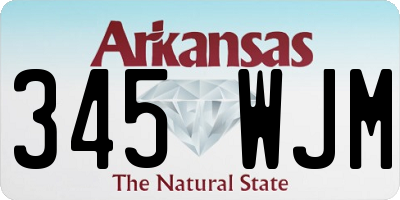 AR license plate 345WJM