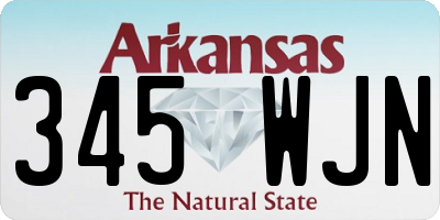 AR license plate 345WJN