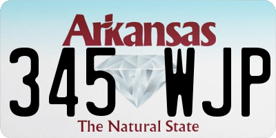 AR license plate 345WJP