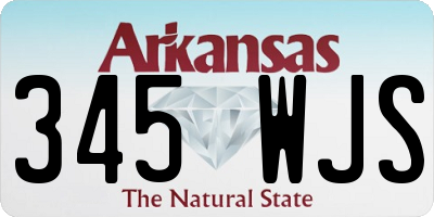 AR license plate 345WJS