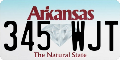 AR license plate 345WJT