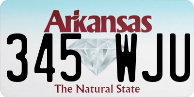 AR license plate 345WJU