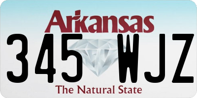 AR license plate 345WJZ