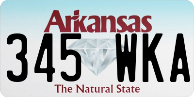 AR license plate 345WKA