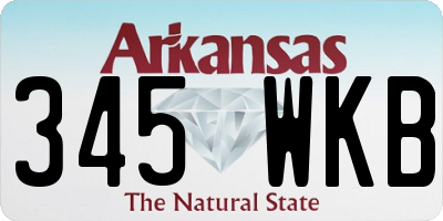 AR license plate 345WKB