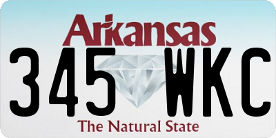AR license plate 345WKC