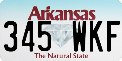 AR license plate 345WKF