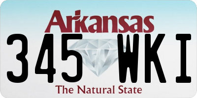AR license plate 345WKI