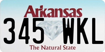 AR license plate 345WKL