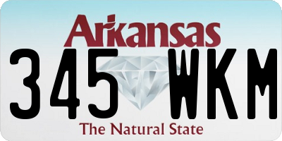 AR license plate 345WKM