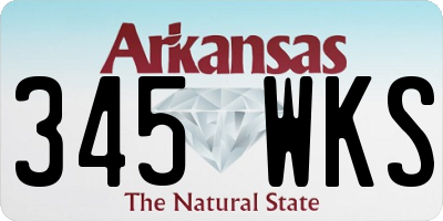 AR license plate 345WKS