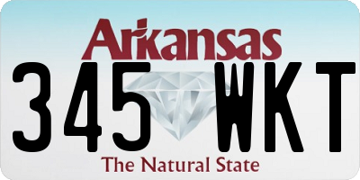 AR license plate 345WKT