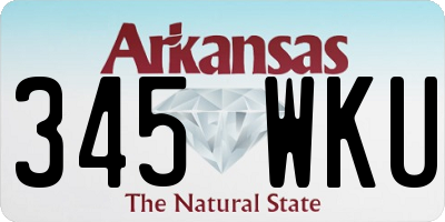 AR license plate 345WKU