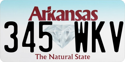 AR license plate 345WKV