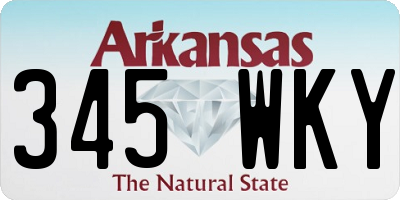 AR license plate 345WKY