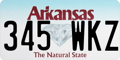 AR license plate 345WKZ
