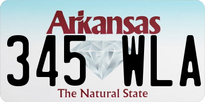 AR license plate 345WLA