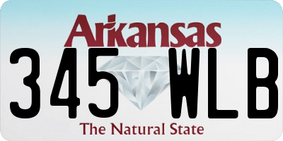 AR license plate 345WLB