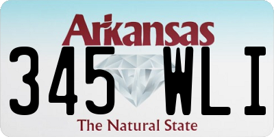 AR license plate 345WLI