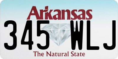 AR license plate 345WLJ