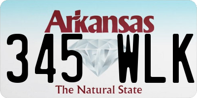 AR license plate 345WLK