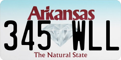 AR license plate 345WLL
