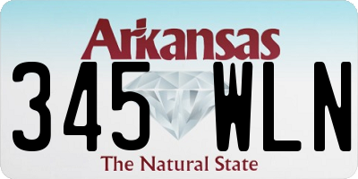 AR license plate 345WLN