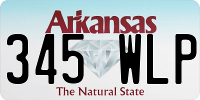 AR license plate 345WLP