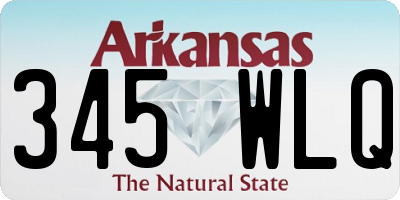AR license plate 345WLQ