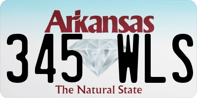 AR license plate 345WLS