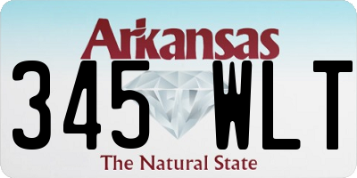 AR license plate 345WLT