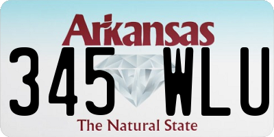 AR license plate 345WLU