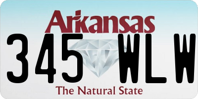 AR license plate 345WLW