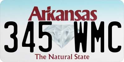 AR license plate 345WMC