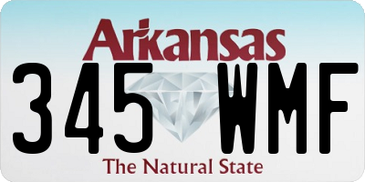 AR license plate 345WMF