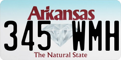 AR license plate 345WMH