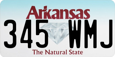 AR license plate 345WMJ