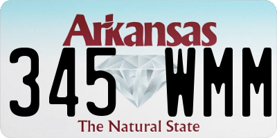 AR license plate 345WMM