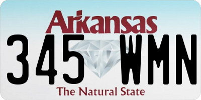 AR license plate 345WMN