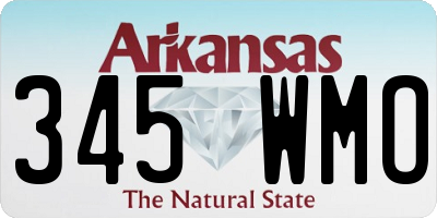 AR license plate 345WMO