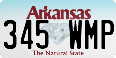 AR license plate 345WMP