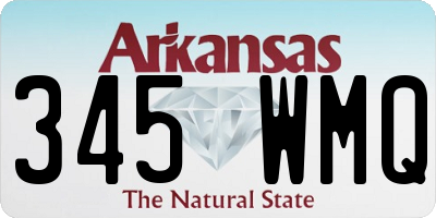AR license plate 345WMQ