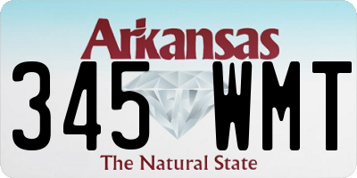 AR license plate 345WMT
