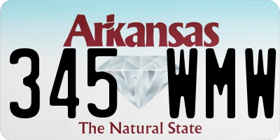 AR license plate 345WMW