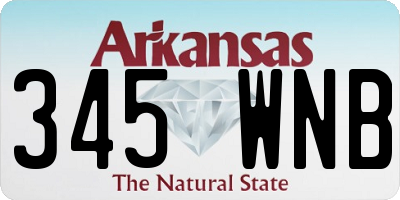 AR license plate 345WNB