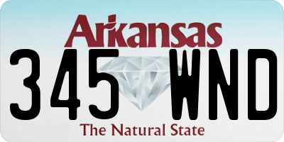 AR license plate 345WND