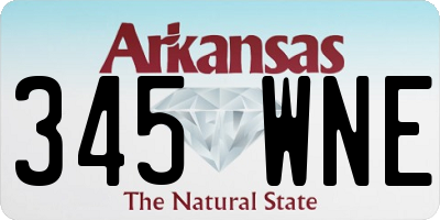 AR license plate 345WNE