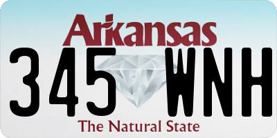 AR license plate 345WNH