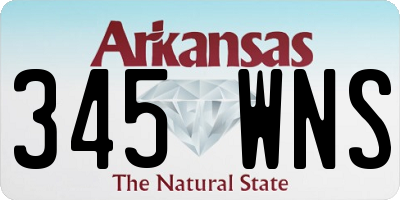 AR license plate 345WNS
