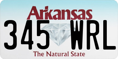 AR license plate 345WRL
